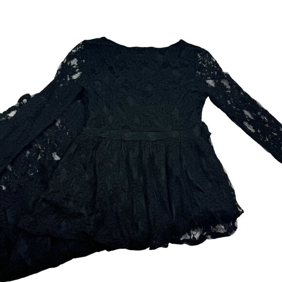 NSR Black Witchy/Goth Fairy/Romantic/Bustier Layered Lace Dress Women's Small - Picture 4 of 10